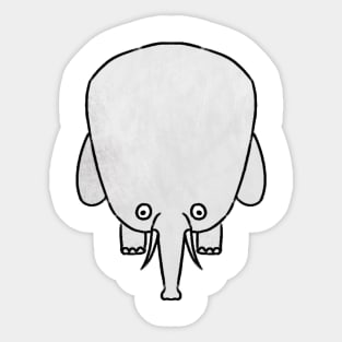 Big head elephant Sticker